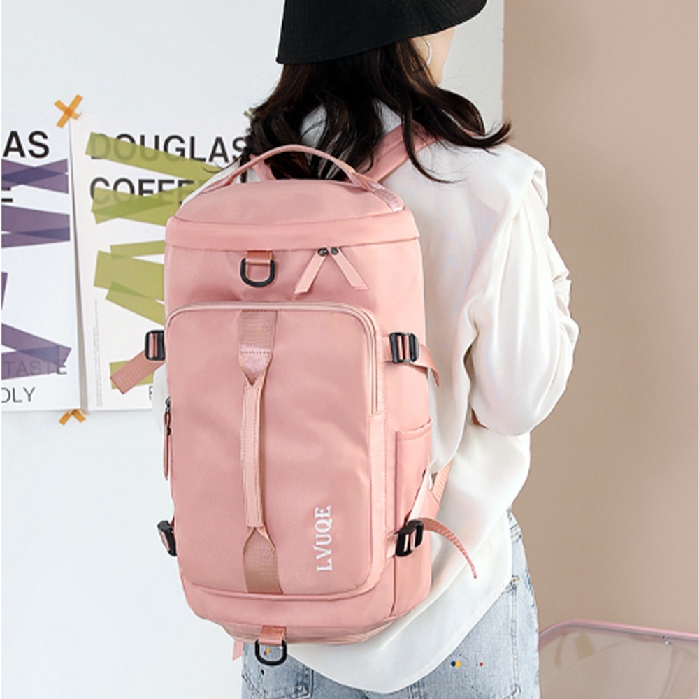 Mochila Bolsa De Viagem Academia Sport Com Bolso Impermeável Espaço Calçados Alça Lateral 30L Capacidade
