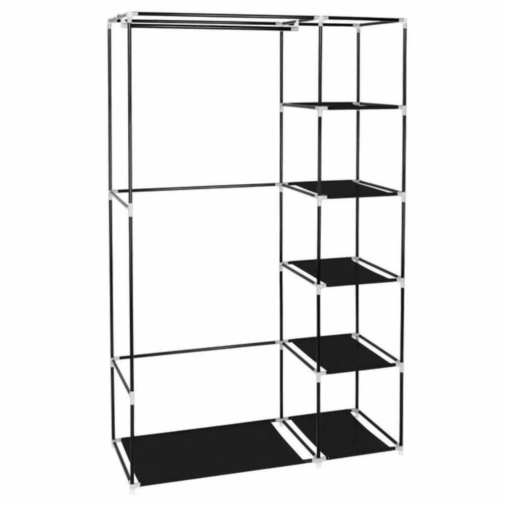 Guarda Roupa Armario Portatil 5 Niveis Suporte Cabideiro Para Roupas Casaco Sapatos Brinquedos Vermelho