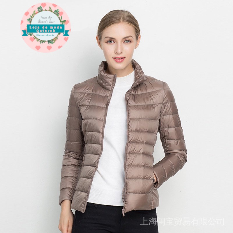 Casacos Femininos De Pato Branco Tamanho Grande Feminino Ultra Leve Para Baixo Casaco De Inverno Quente De Outono Calça De Vento Portátil