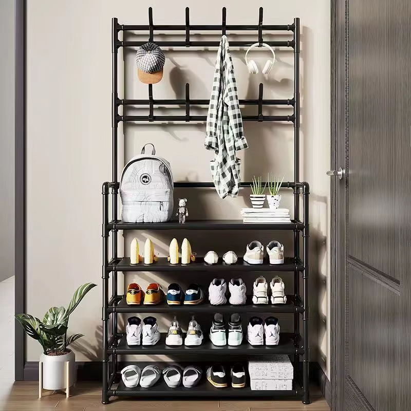 Multi Camada Sapato Rack Pendurado Casaco Aluguel Sala PortáTil Diy  Rack De Armazenamento Roupas ChapéU Rack