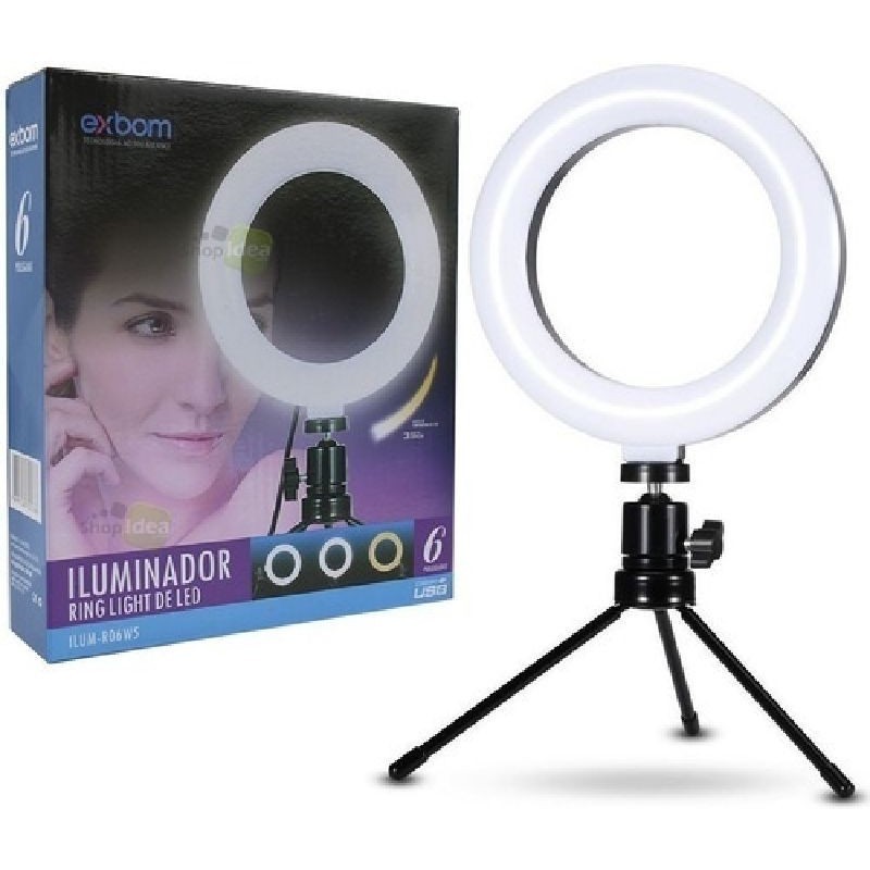 Suporte Smartphone Exbom Iluminador Ring Light 6