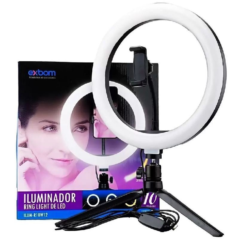 Suporte Smartphone Exbom Iluminador Ring Light 10