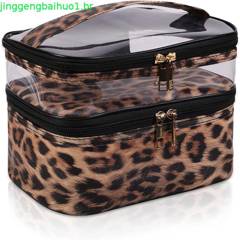 Double-layer Cosmetic Bag Makeup Bag Travel Makeup Bag Makeup Bags for Women Cosmetics Cases Portable Waterproof Foldabl