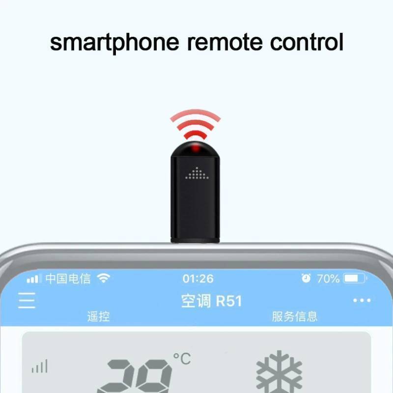 qo Transmissor Infravermelho De Telefone Inteligente Universal Mini Controle Remoto Tipo-c Substituição Para Smartphone