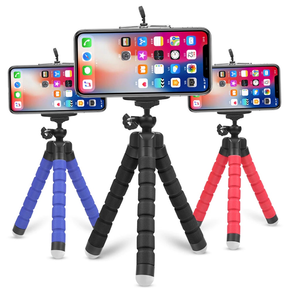 Mini Tripé para Celular Com Suporte Flexível de Mesa Smartphone Monopé Escalavel 360