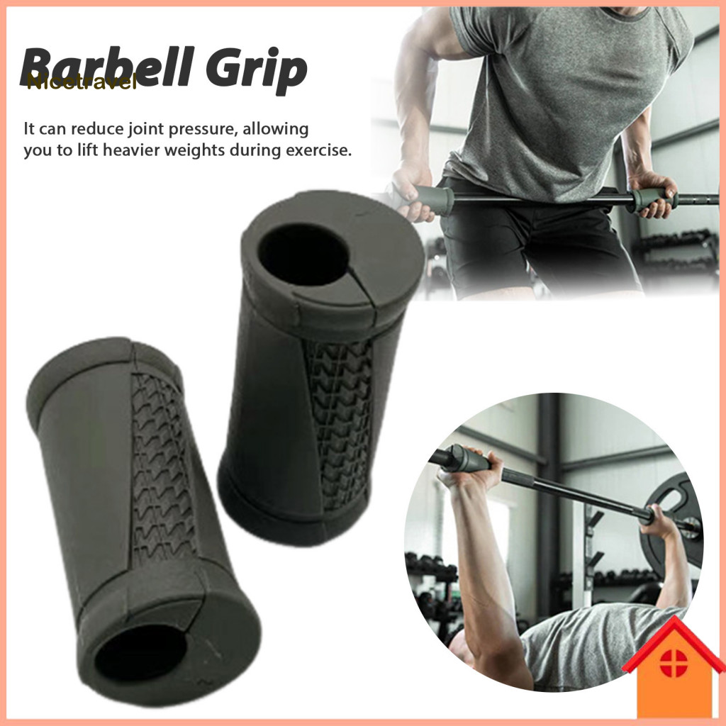 Rotatable Barbell Grips 1/2 Pairs Ergonomic Angled Rotating Weightlifting Handles for Bench Press Biceps Triceps Forearm