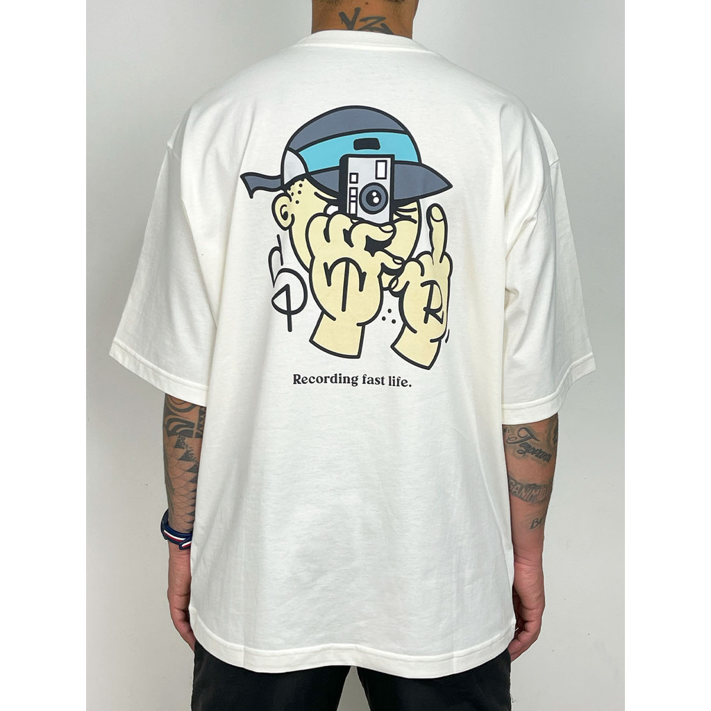 Camiseta Casual Stranger Básica Recording Fast Life Streetwear 100% Algodão