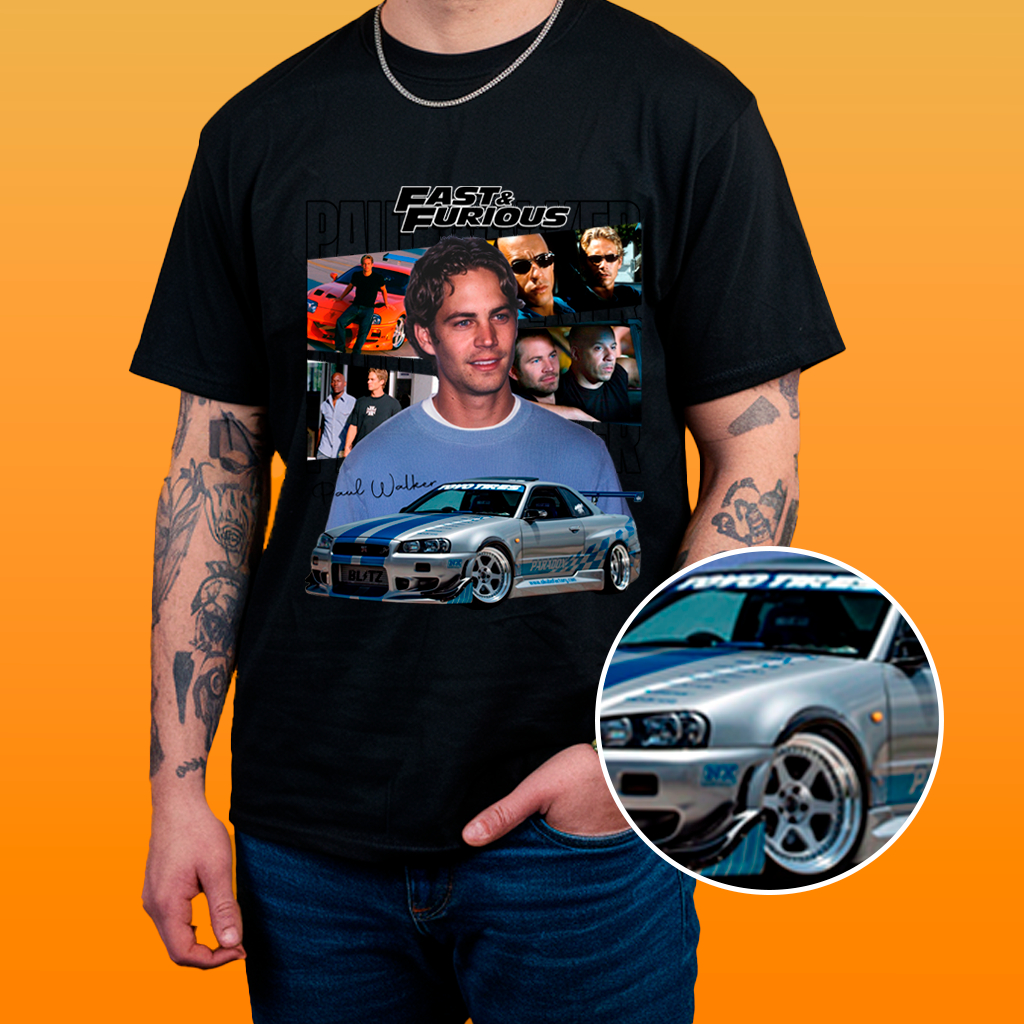 Camisa Estampa de Carro - Fast Furious 2 Algodão 30.1