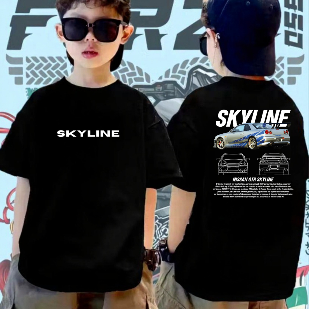 Camiseta Infantil Carro Skyline Gtr Filme Velozes E Furiosos 100% Algodão Fast Furious