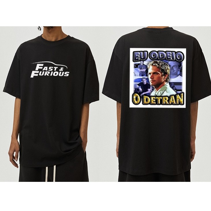 Camiseta Unissex Oversized Plus Size Feminina Masculina Streetwear Fast - Camisa Unissex