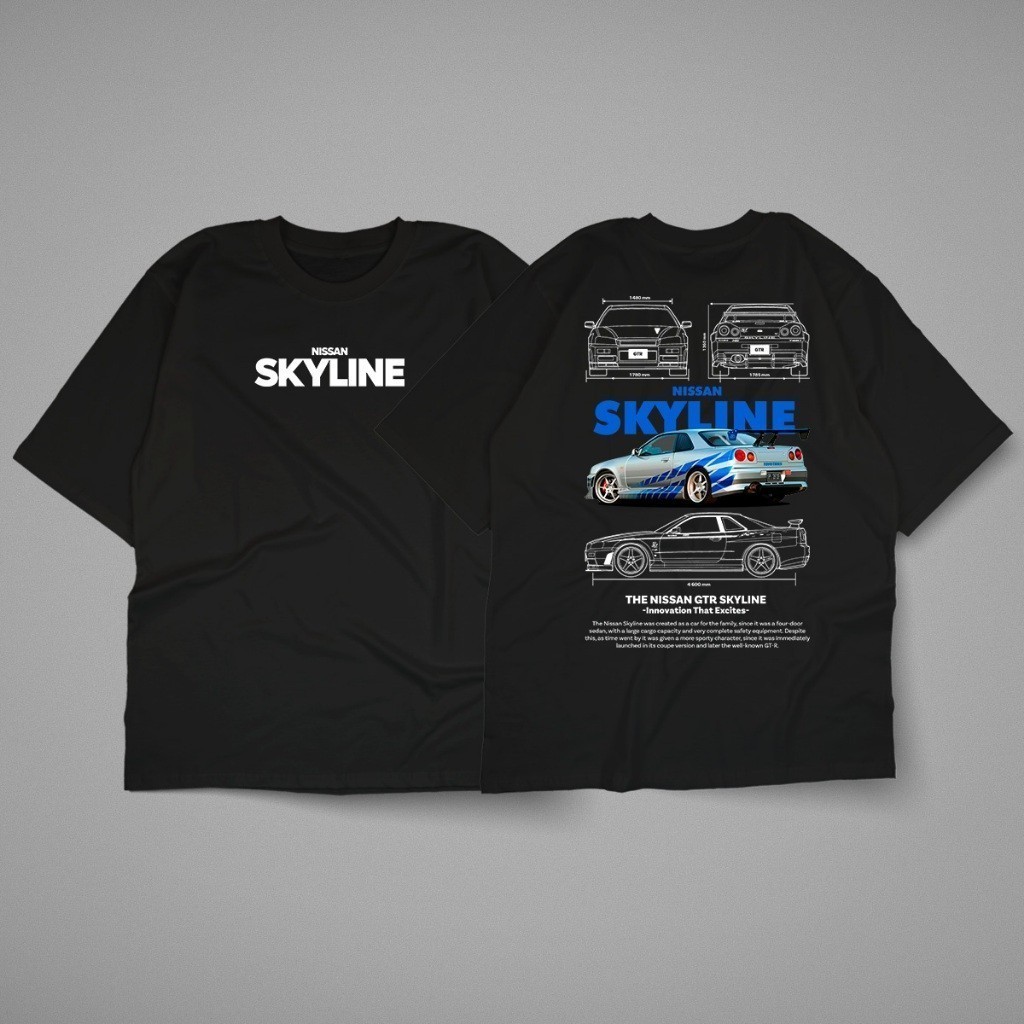 Camisetas Skyline e Lancer Unissex 100% Algodão Premium Fast Velozes Lançamento Furiosos Confortavel