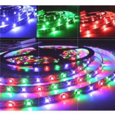 Fita Led Rgb 3528 5m Ip65 + Controle Rítmico Som Automotivo OFERTA UNICA