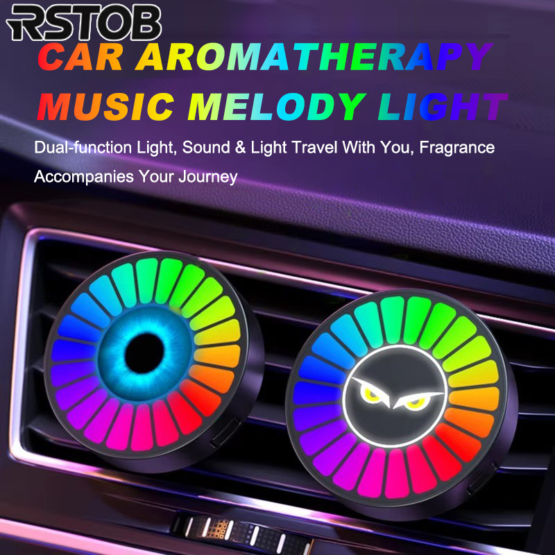 RSTOB RGB LED Demon Eye Car Vent Perfumes Purificadores De Ar Difusor De Aromaterapia