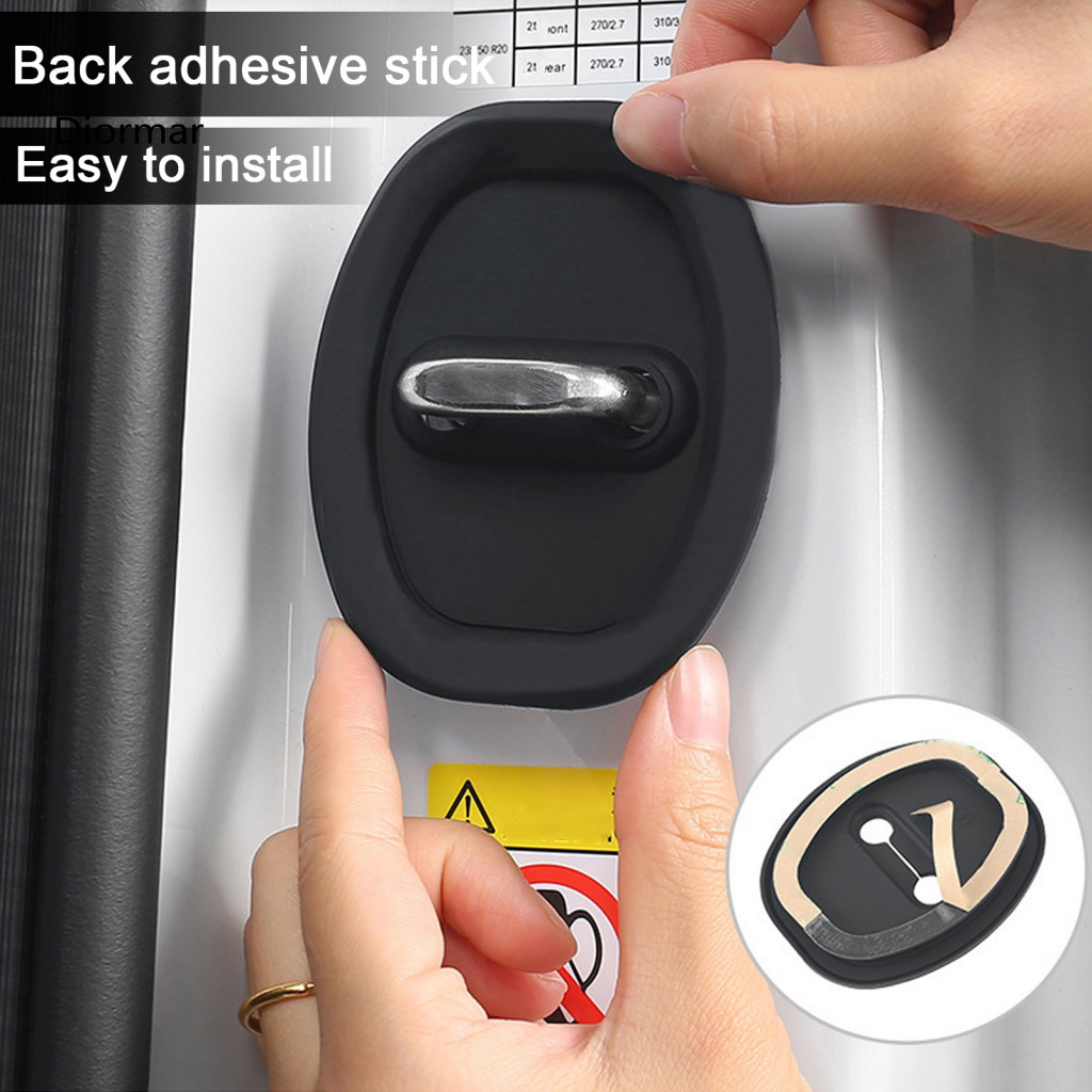 Waterproof Lock Cover 4pcs Universal Silicone Car Door Shockproof Anti-rust Protective Shield for Vehicle Latch Cylinder