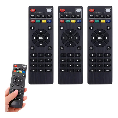 Kit 3 Controle Remoto Smart Tv Aparelho Tv Box Pro 4k