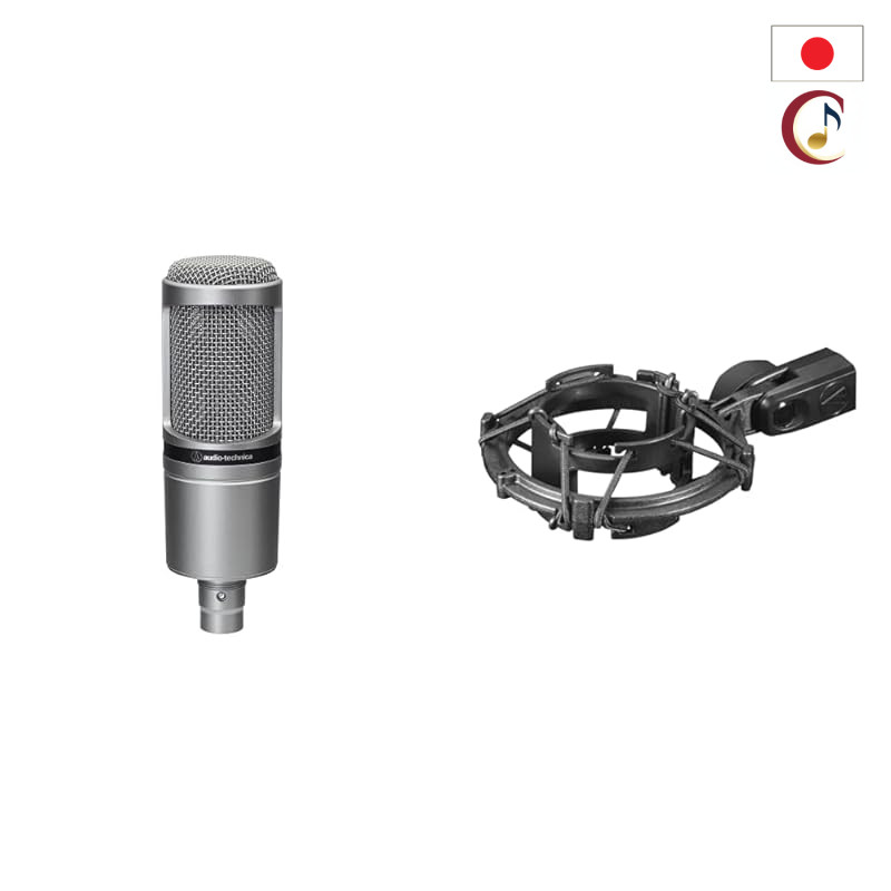 Audio-Technica AT2020 XLR Condenser Microphone for Streaming, Podcasting, Home Studio Recording, Gaming, and Music Produ