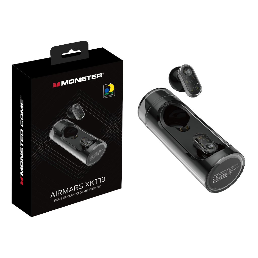 Fone De Ouvido Monster XKT13 Sem Fio Bluetooth 5.3 Portátil