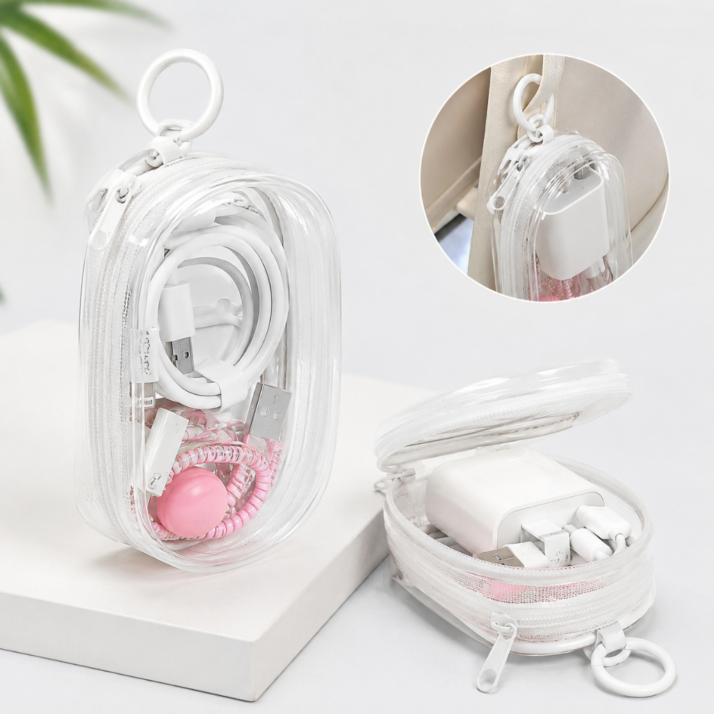 Armazenamento De Carregador De Cabo De Dados Bolsa Organizador Portátil De Fone De Ouvido Externo
