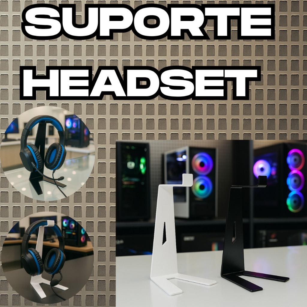 Suporte Portatil Headset Gamer Headphone Mesa Fone De Ouvido