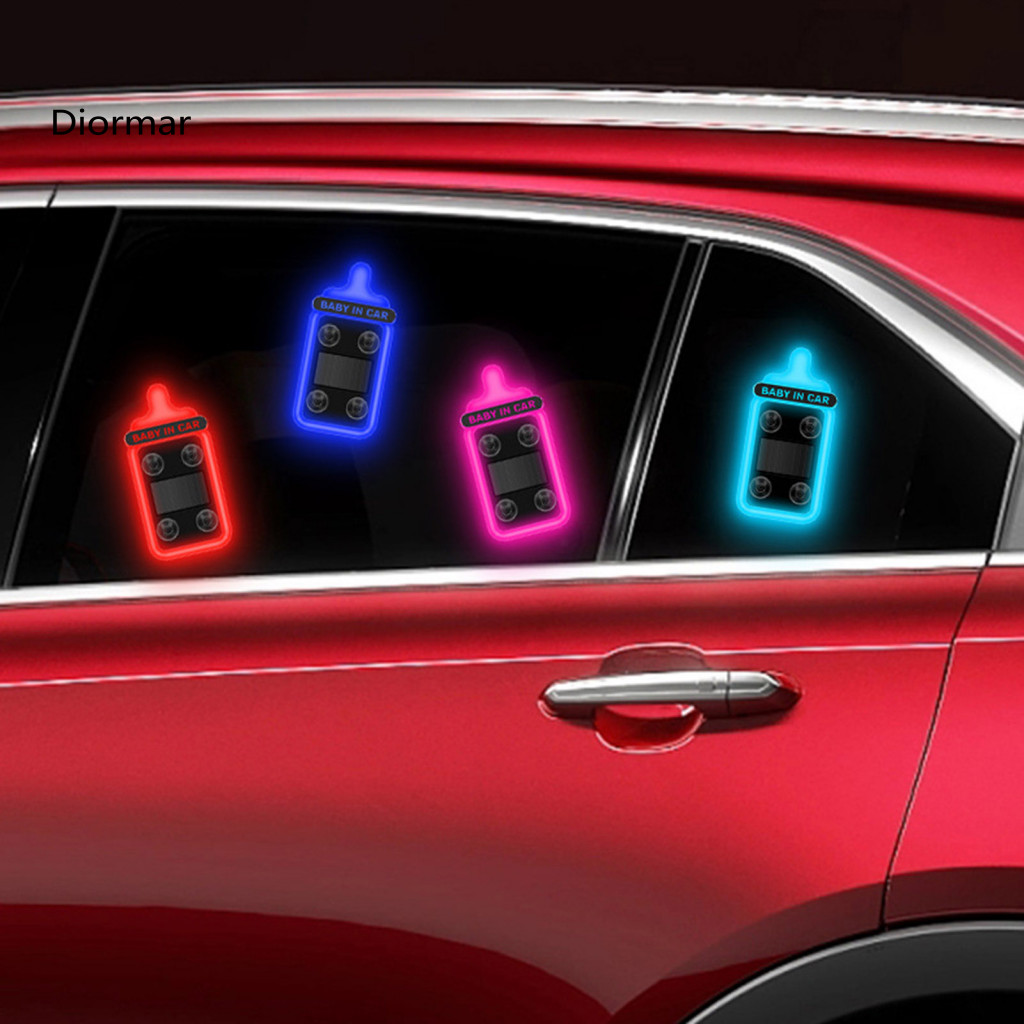 Car Solar Ambient Light Multi-color Bottle Shape Safety for Baby Wireless Neon Led Decorative Lamp with Suction Cup for