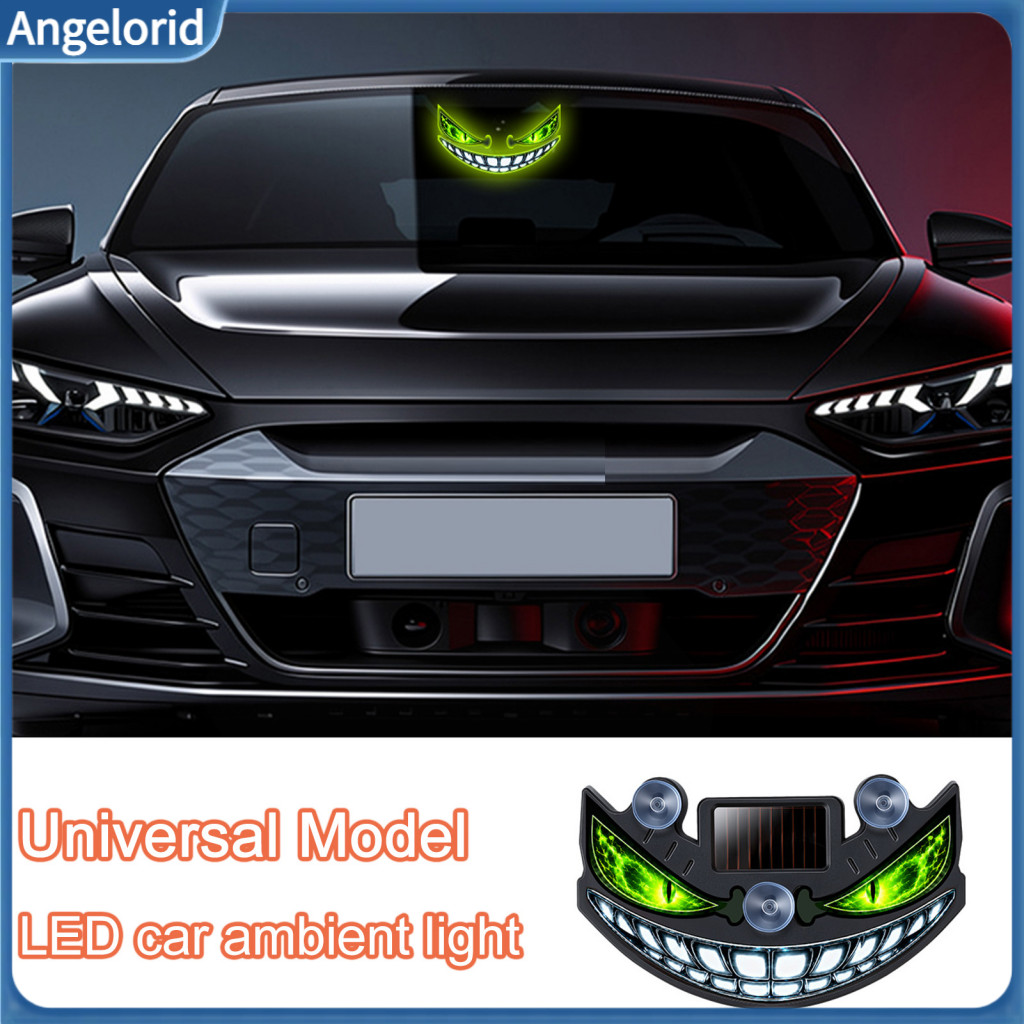 Wireless Devil Eye Car Lamp Automotive Neon Accessories Solar Window Light Dynamic Blinking Led Suction Cup Demon for fo