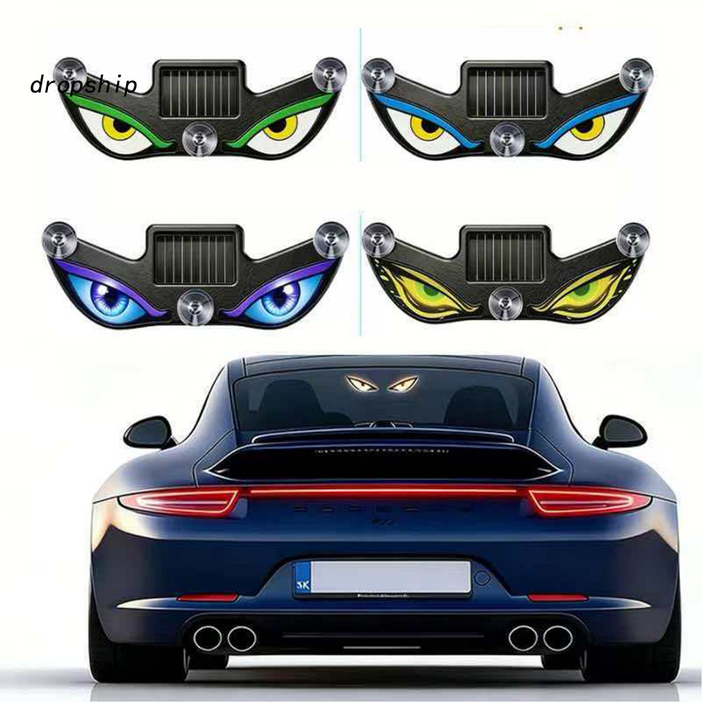 Easy Install Car Window Light Led Automotive Solar Demon Eye Wireless No-drill Devil Glass Lamp for Auto Suv Truck Decor