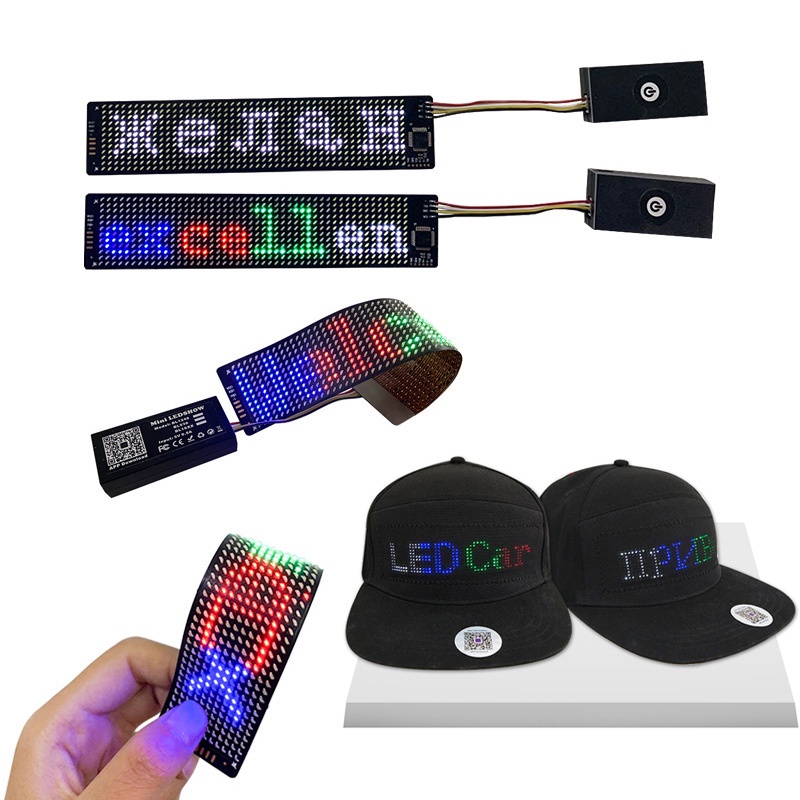 12 * 48 Pontos Tamanho DIY Grafite Bluetooth APP Programável Luz Flexível Led Tela Curva Decorações Tecido Chapéu Inserir De Matriz De