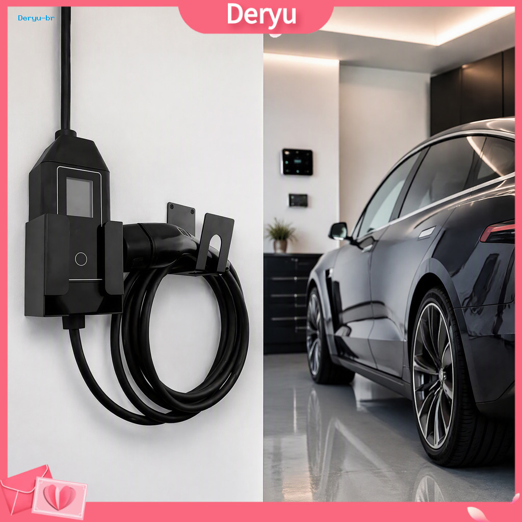 Ev Charger Cable Holder Charging Equipment Wall Hook Electric Car Mount Stainless Steel Cord Hanger Organizer for Garage