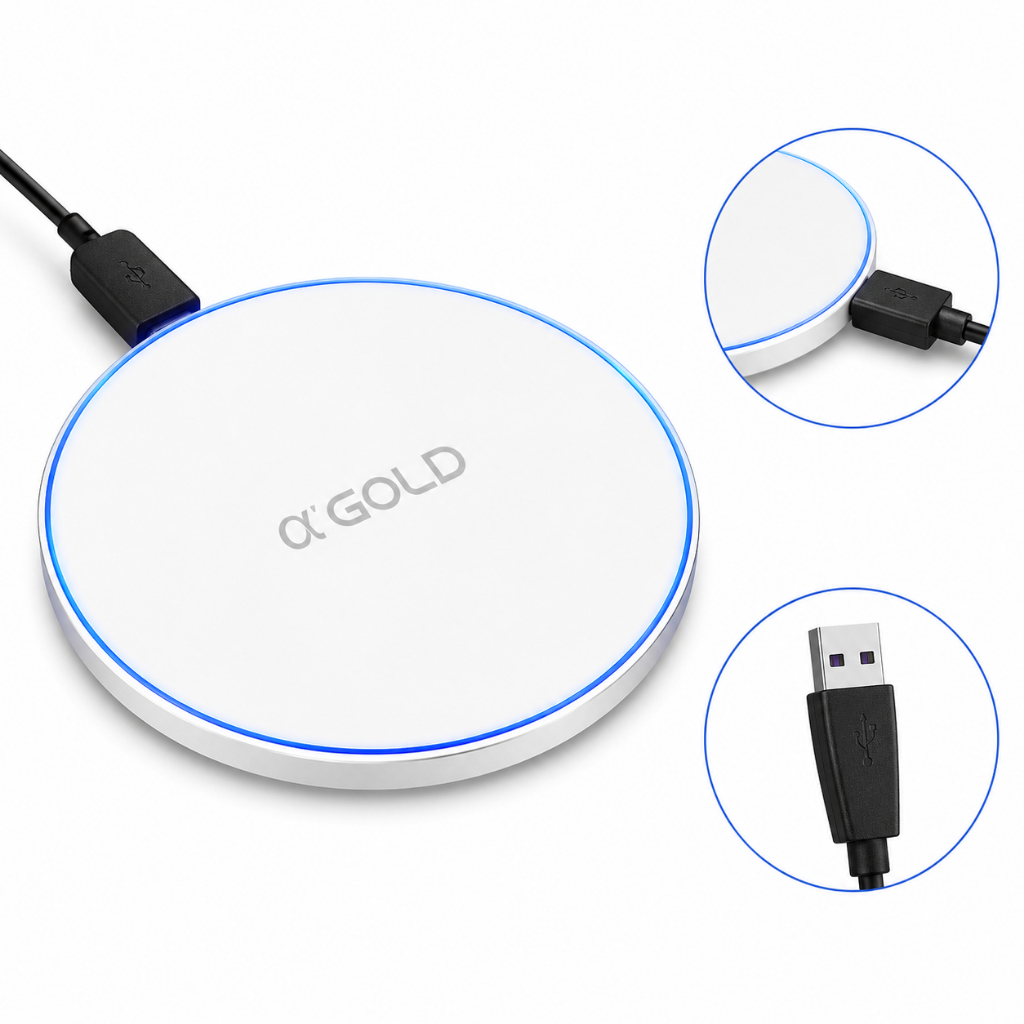 Carregador por Indução Magnético A'Gold 20W Qi Wireless Sem Fio Original