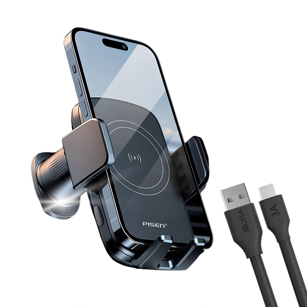 Pisen 15W Wireless Auto Clamping Car Mount Charger TP-C69 (K-9153-5887)