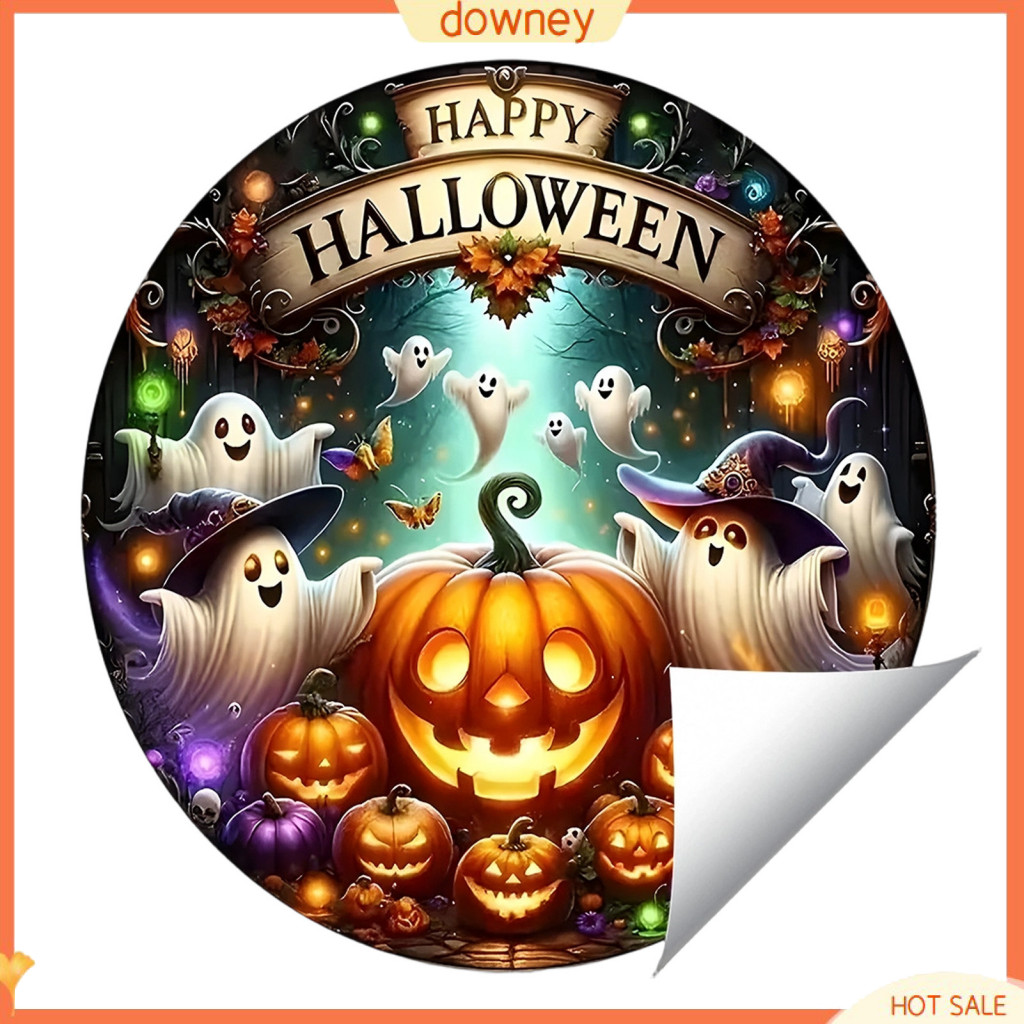 Happy Halloween Toilet Lid Sticker Waterproof Pumpkin Ghost Decal Bathroom Decor Party Decoration Easy to Apply and Remo