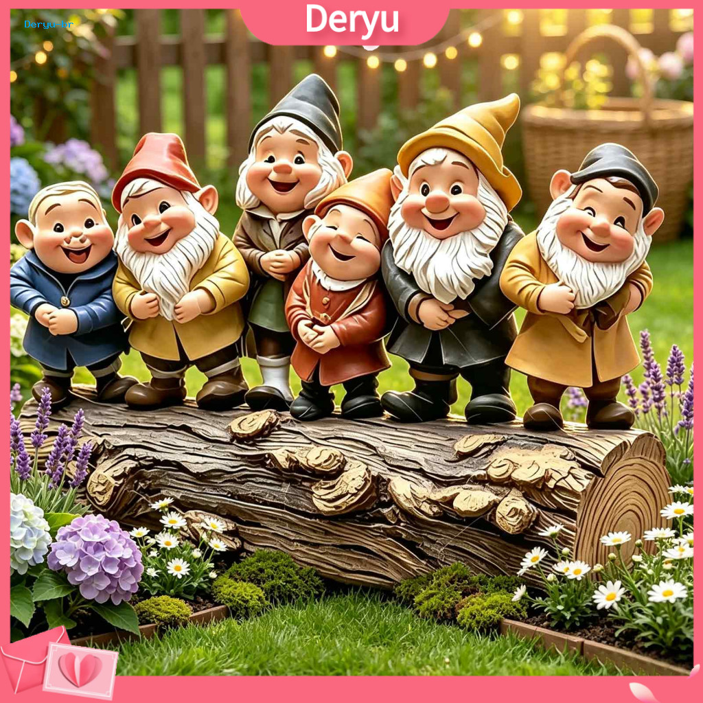 Gardening Gifts for Enthusiasts Garden Stake Decor Six Dwarfs 2d Acrylic Fairy Tale Yard Art Waterproof Outdoor Lawn Flo