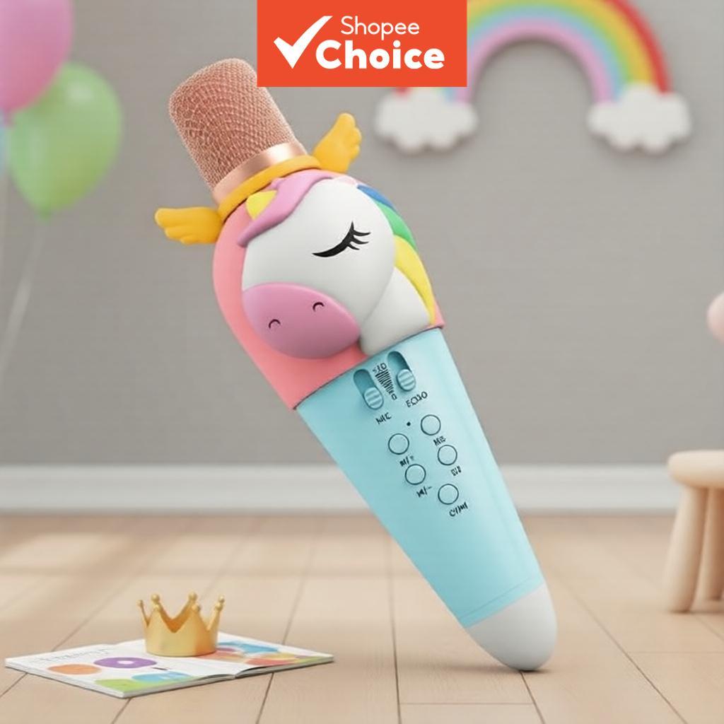 Microfone de Karaokê para Crianças - Microfone de Brinquedo Bluetooth para Meninas, Presente de Páscoa/Natal/Aniversário