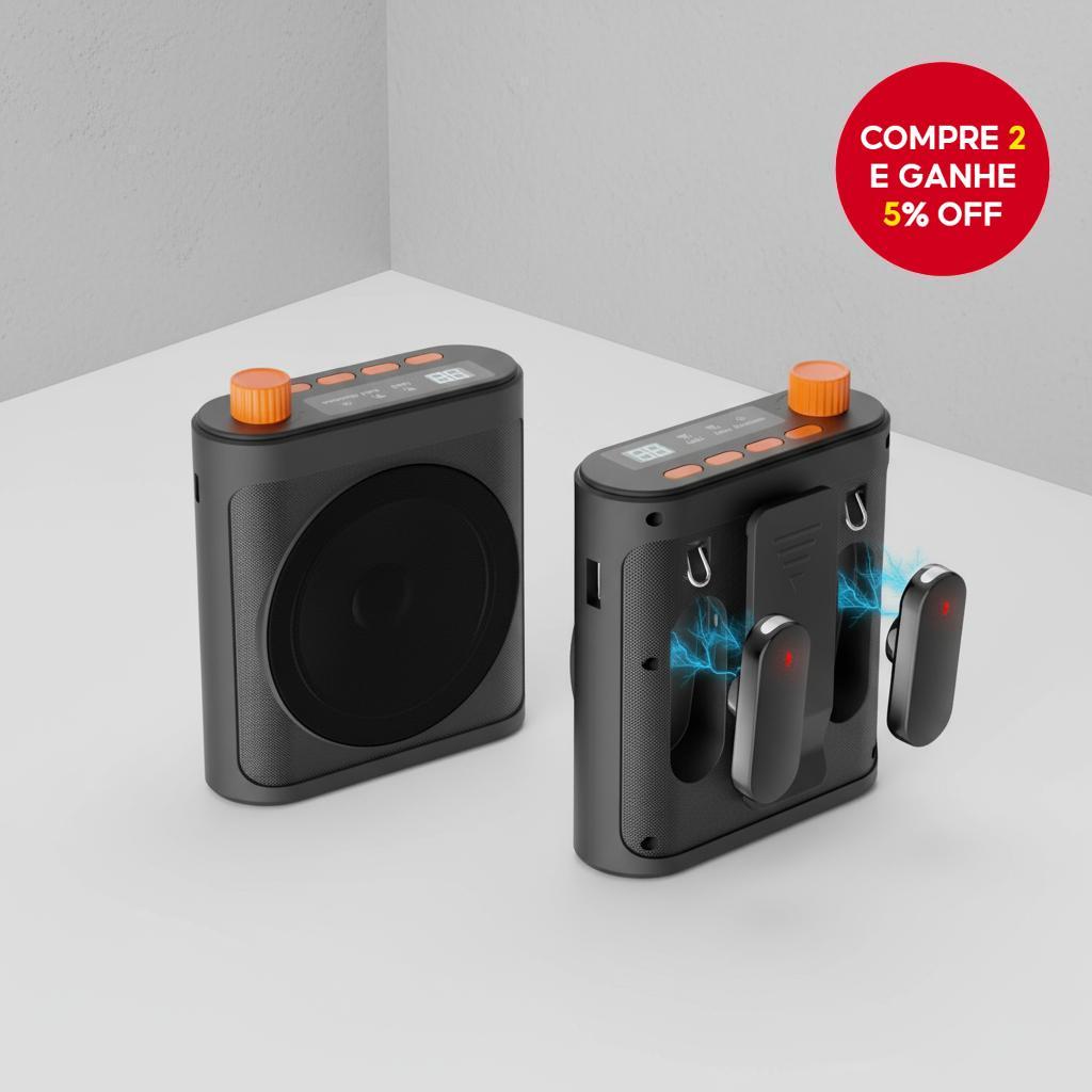 M29 Amplificador de Voz Sem Fio com Microfone de Lapela, Bluetooth USB para Ensino, Entrevista