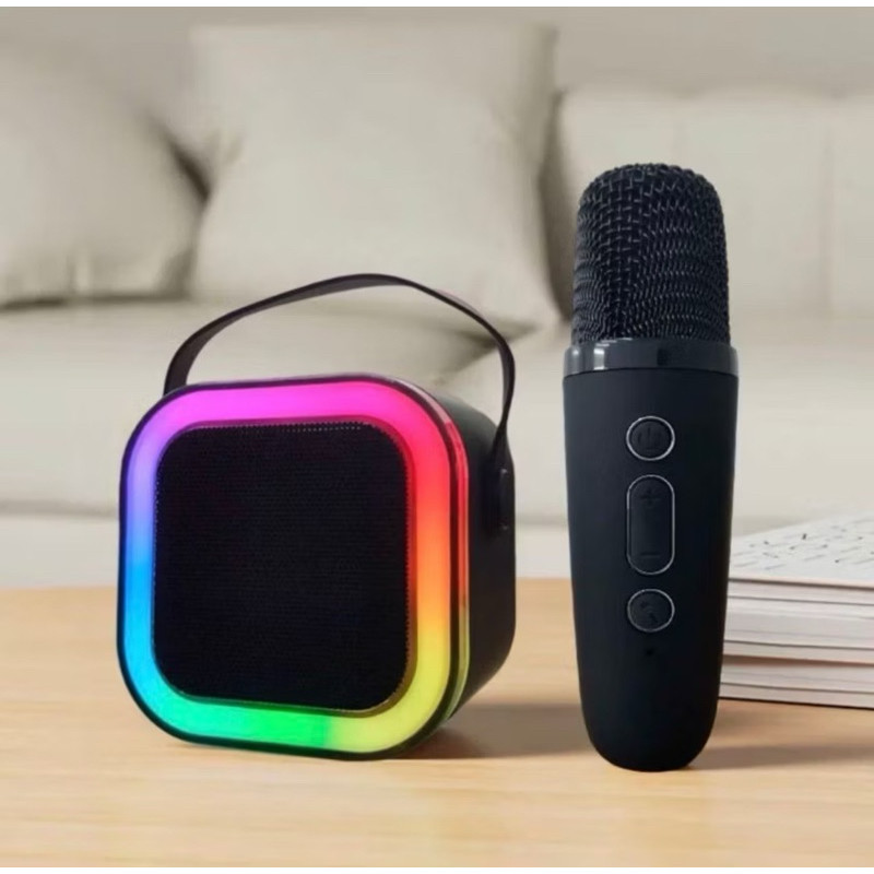 Alto-Falante bluetooth Karaoke Microfone  Sem Fio Cor aleatório