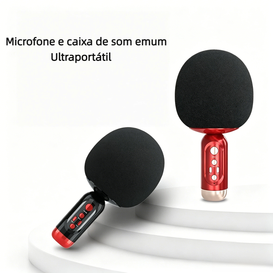 Microfone Bluetooth Sem Fio Para Viagens de Carro, Festas em Casa, Gravação,Karaokê