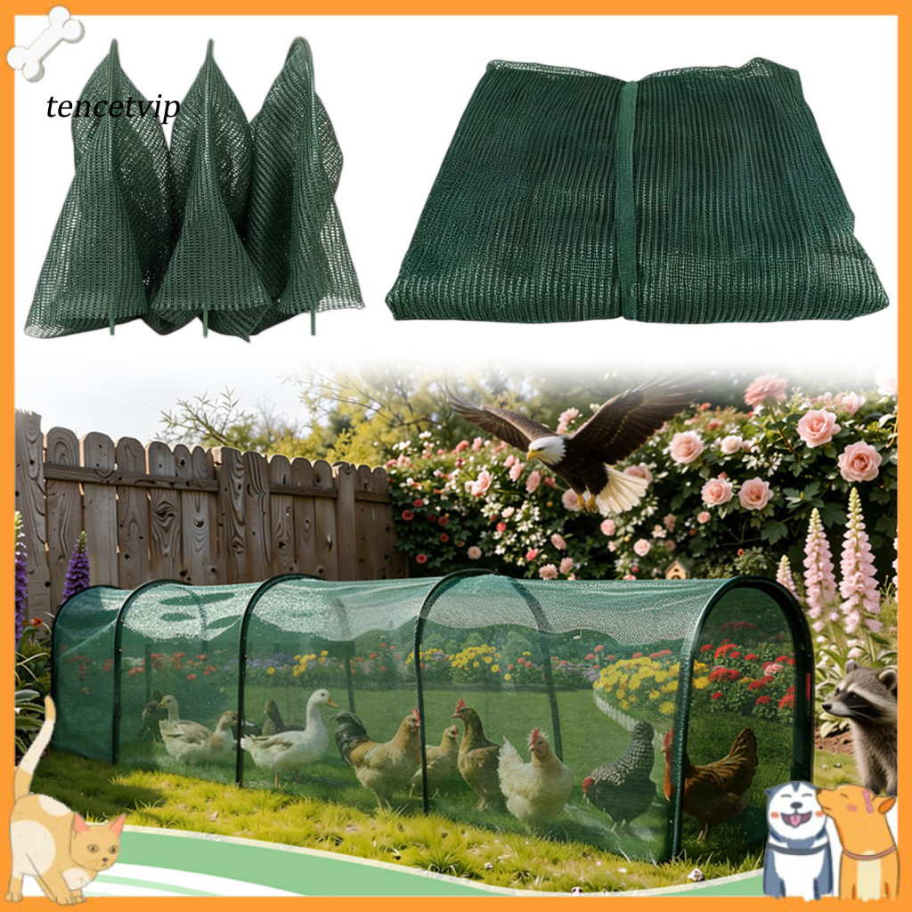 Breathable Chicken Coop Tunnel Portable for Yard Foldable Poultry Run Instant Setup Predator-proof Outdoor Safe