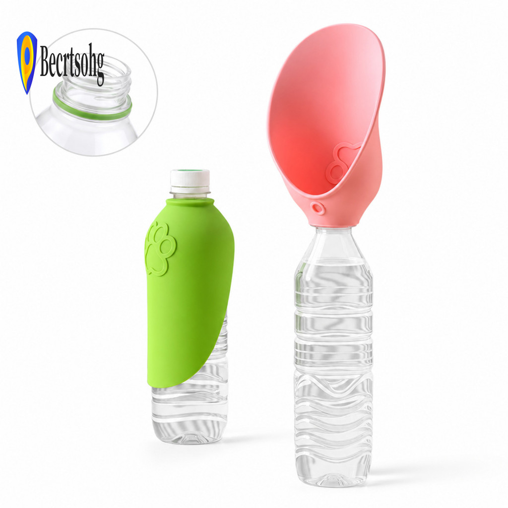 Silicone Foldable Pet Bowl Leak-proof Dog Water Feeder Portable Bottle Adapter Drinking Cup for Standard for Dogs