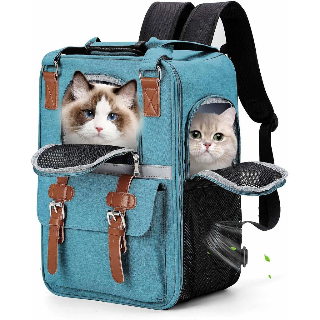 Cat Backpack Carrier Bubble Foldable Breathable Pet Carrier Dog Carrier Backpack for Small Mini Cats Hiking, Travelling,