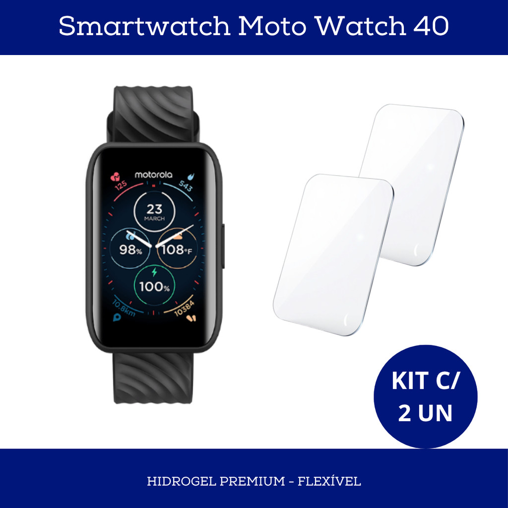 2 Películas Hidrogel Para Smartwatch Moto Watch 40