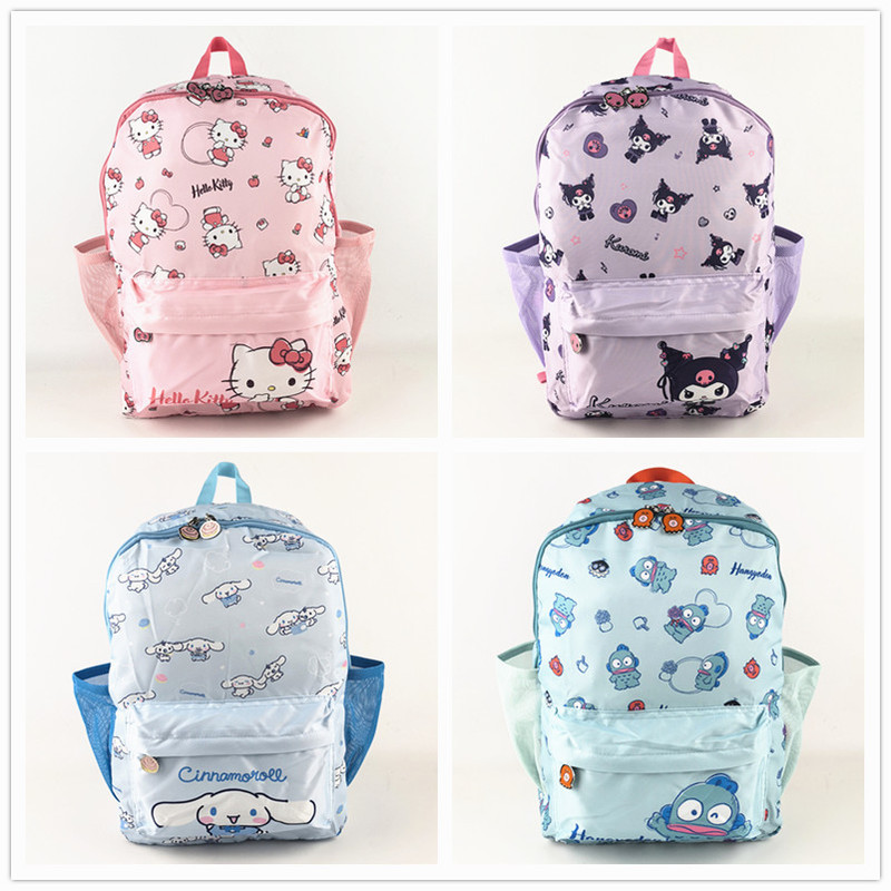 Sanrio Kittty Hangyodon Cinnamoroll Kuromi Foldable 15L Travel Backpack Outdoor Shopping Bag 260359
