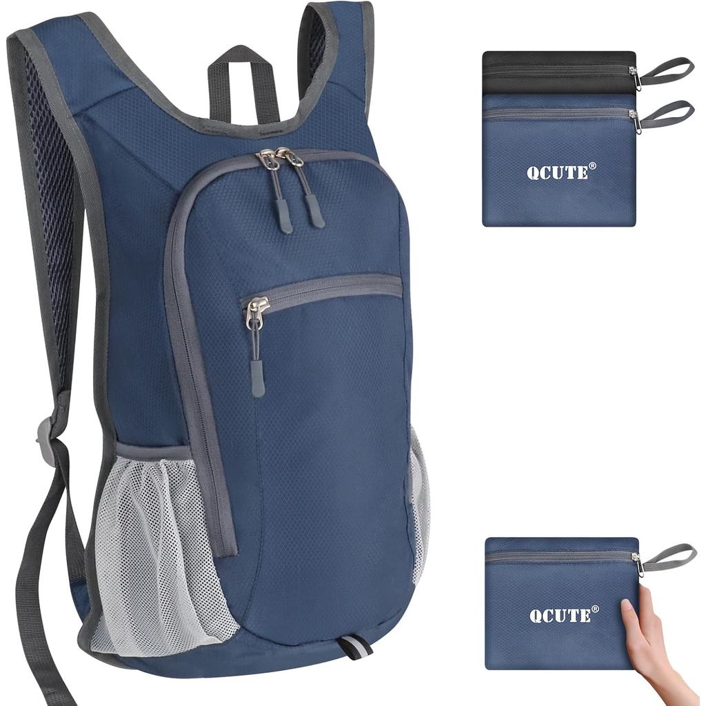 Qcute 15L Hiking Backpack Lightweight Packable Hiking Daypack Small Foldable Shoulder Bag Travel Day Pack Outdoor Gear