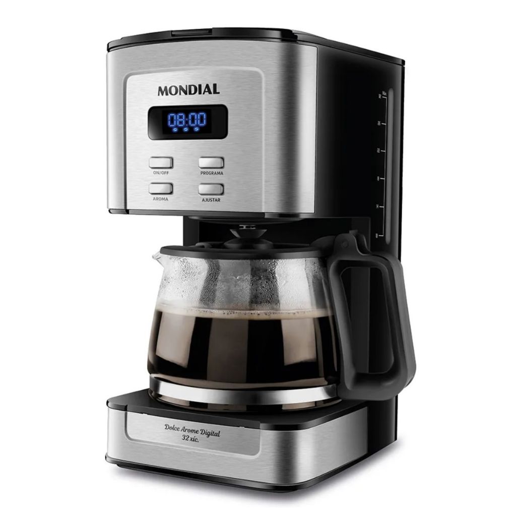 Cafeteira Elétrica de Filtro Jarra de Vidro Máquina Café Painel Digital Programável C44-32X-SDI 127V