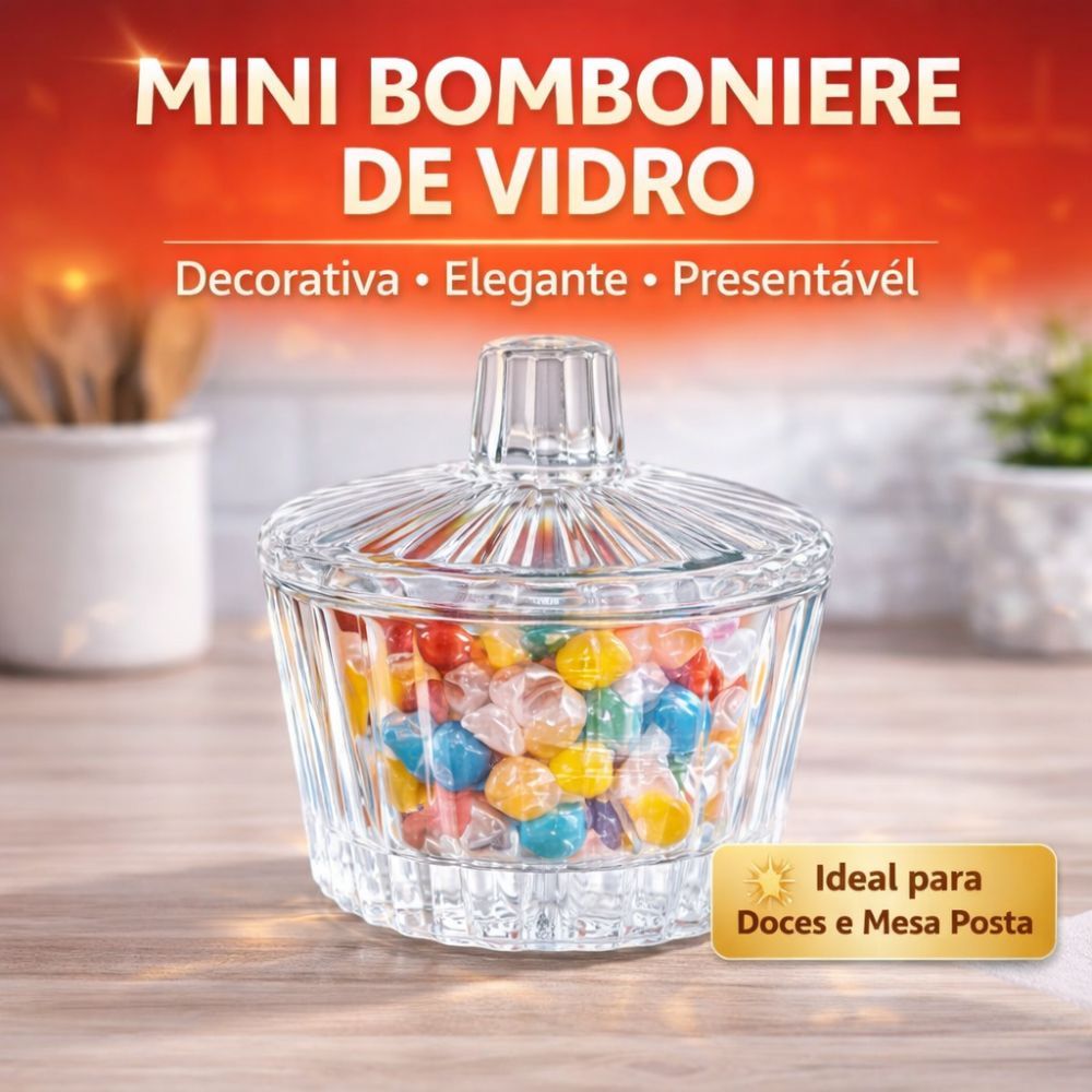 Mini Bomboniere De Vidro Com Tampa - Para Brindes Festa Decoração Lembrancinhas - 1 3 5 Unidades