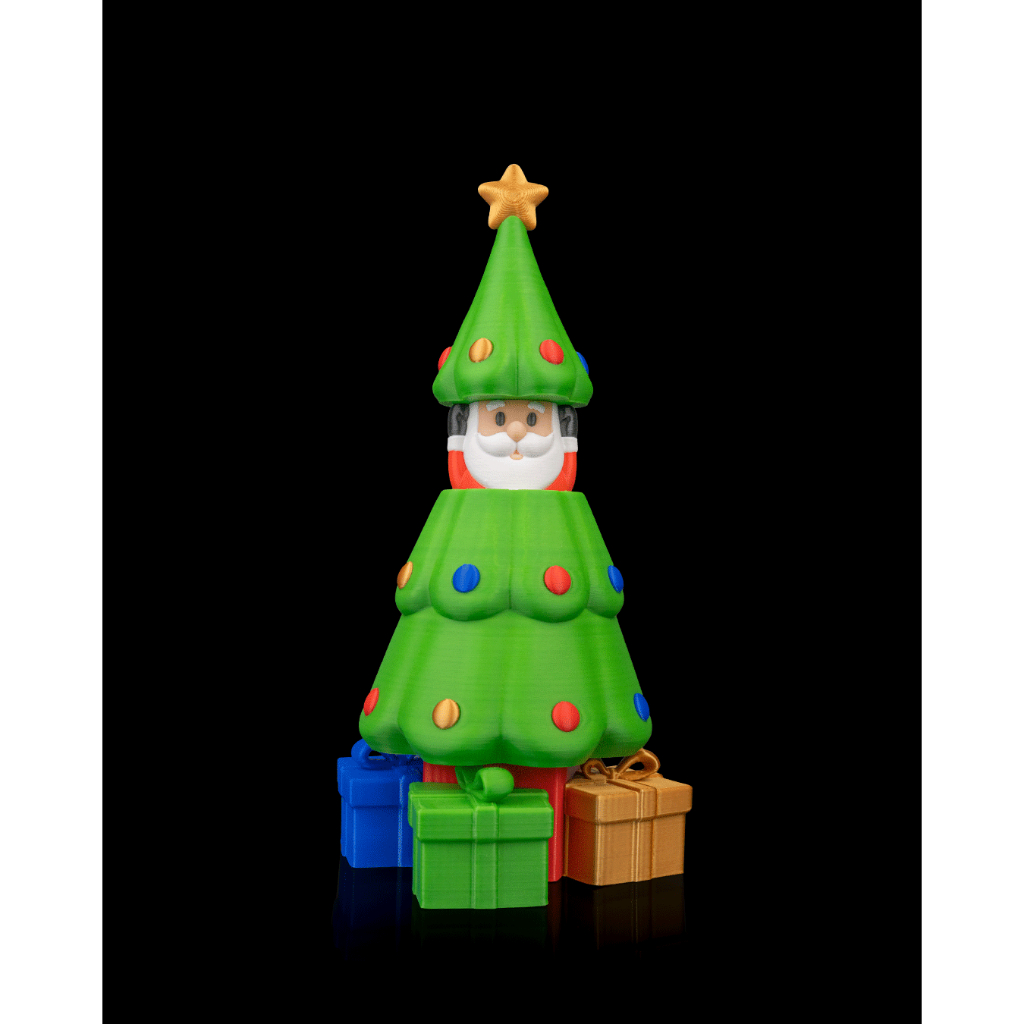 Mini árvore de Natal para decoração natalina |Papai Noel Escondido| Decoração Interativa |Presente Decoração Natal Mesa
