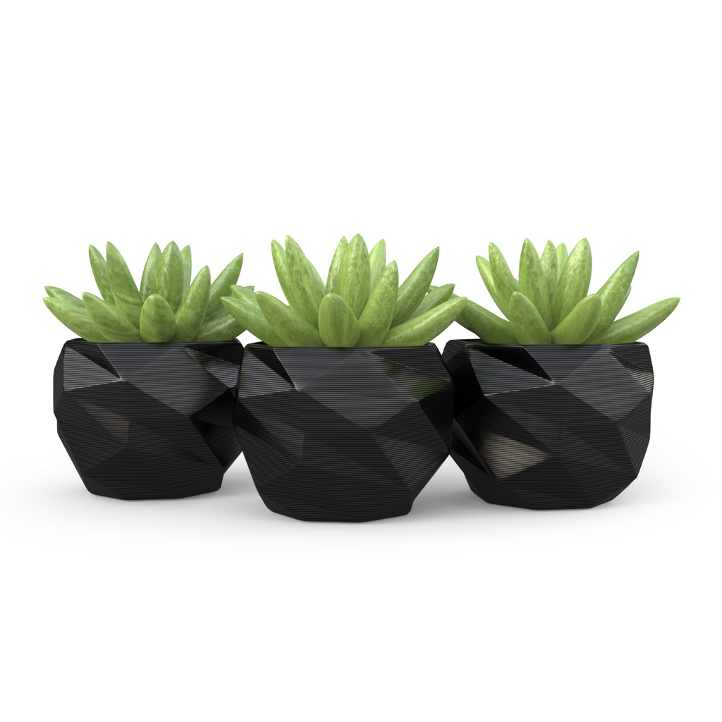 3 Vasos Cachepot Suculenta Ervas Flor Decora Mesh Mini Pp58