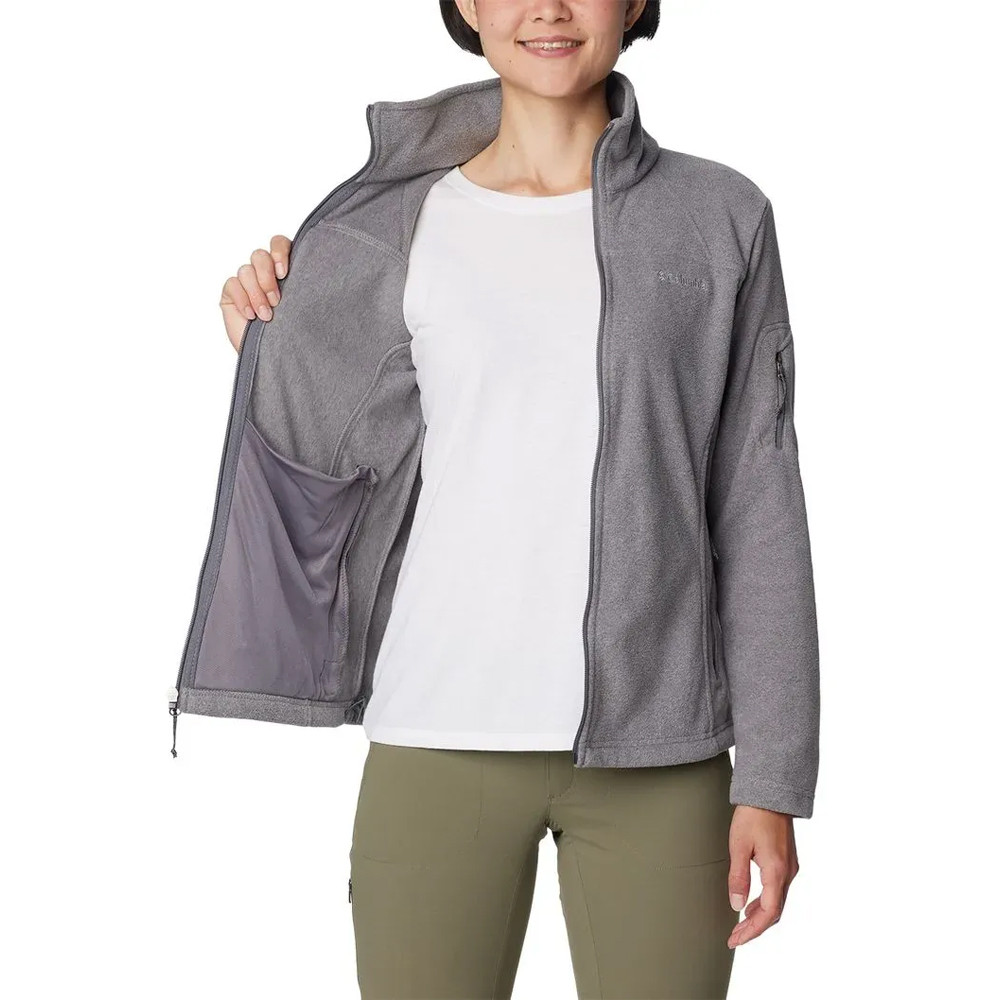 Jaqueta Columbia Fleece Fast Trek II Cinza Claro Feminino