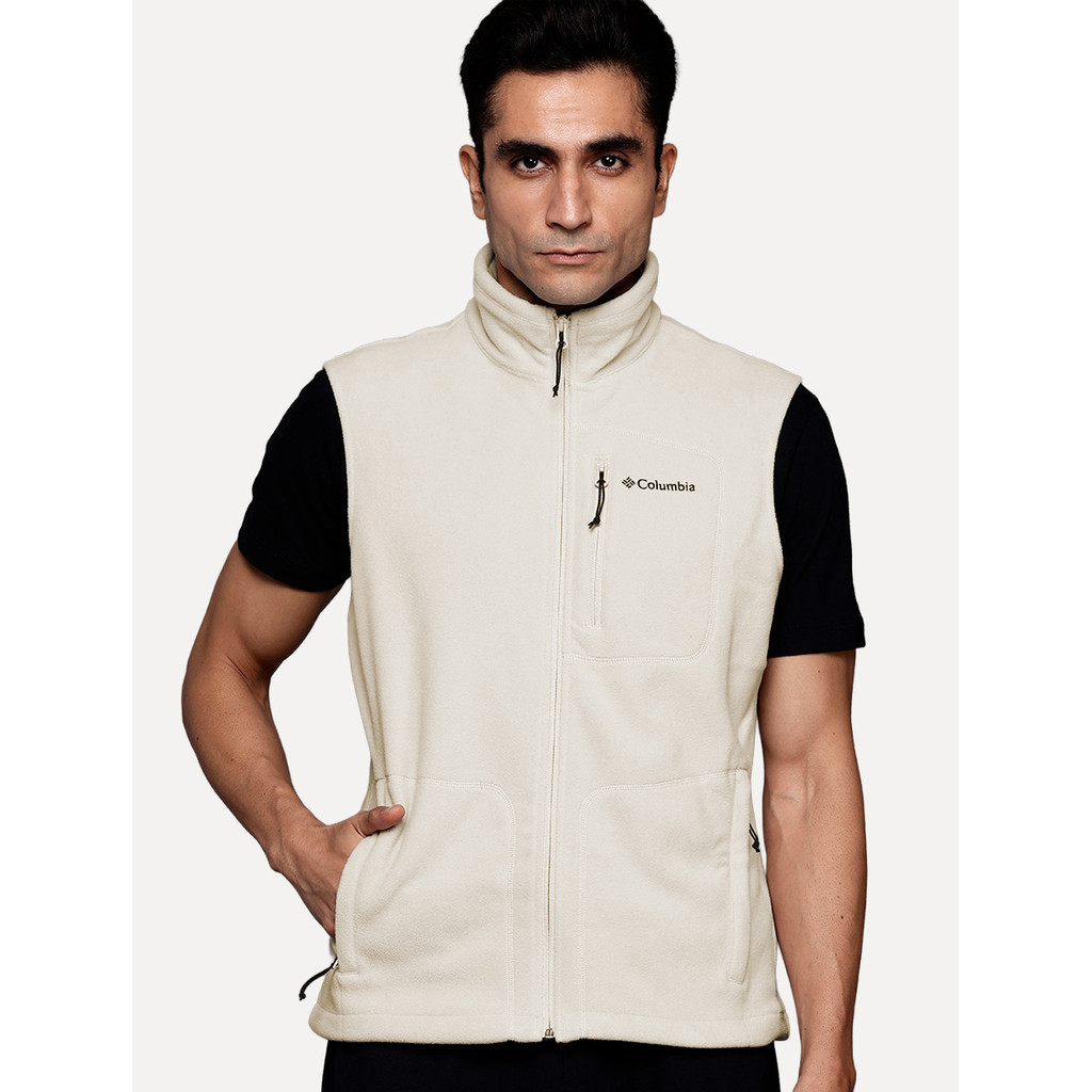 Colete Columbia Masculino Fleece Fast Trek Cáqui Claro