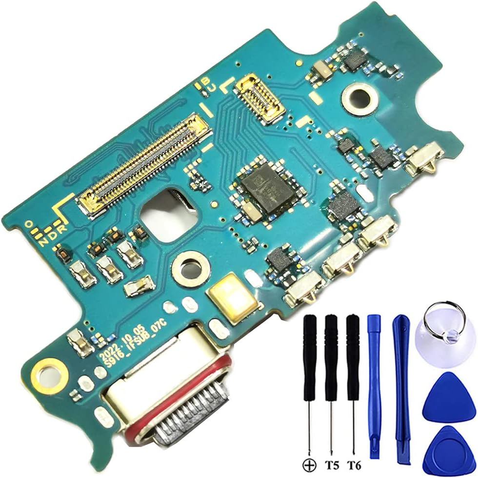 Galaxy S23+ USB Charging Port Flex Cable Replacement SM-S916U Type C Charger Dock Board Connector for Samsung S23 Plus S