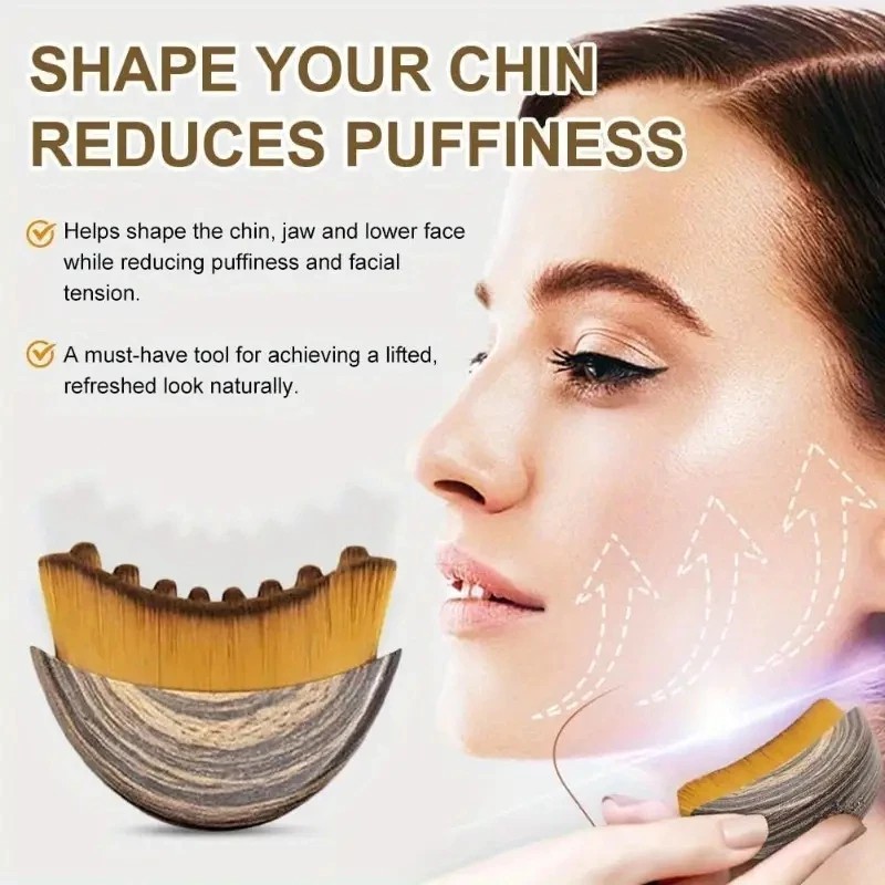 Lymphatic Contour Facial Brush Set: 1/3 Pack Ergonomic Dry Massager Sculpting and Detox